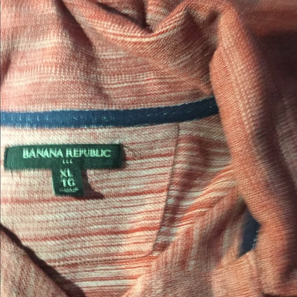 Banana Republic polo shirt dark raspberry strips men's XL - Picture 4 of 4